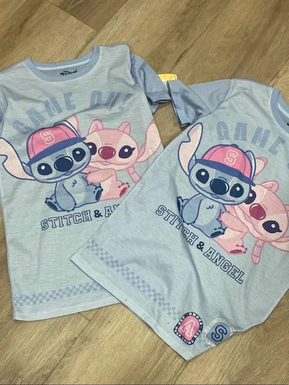 Stitch & Angel Light Blue Kids Pajama Top - Game On